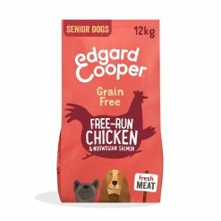 Edgard & Cooper Senior Carne Fresca Di Pollo Allevato A Terra E Salmone Norvegese Senza Cereali 12 Kg