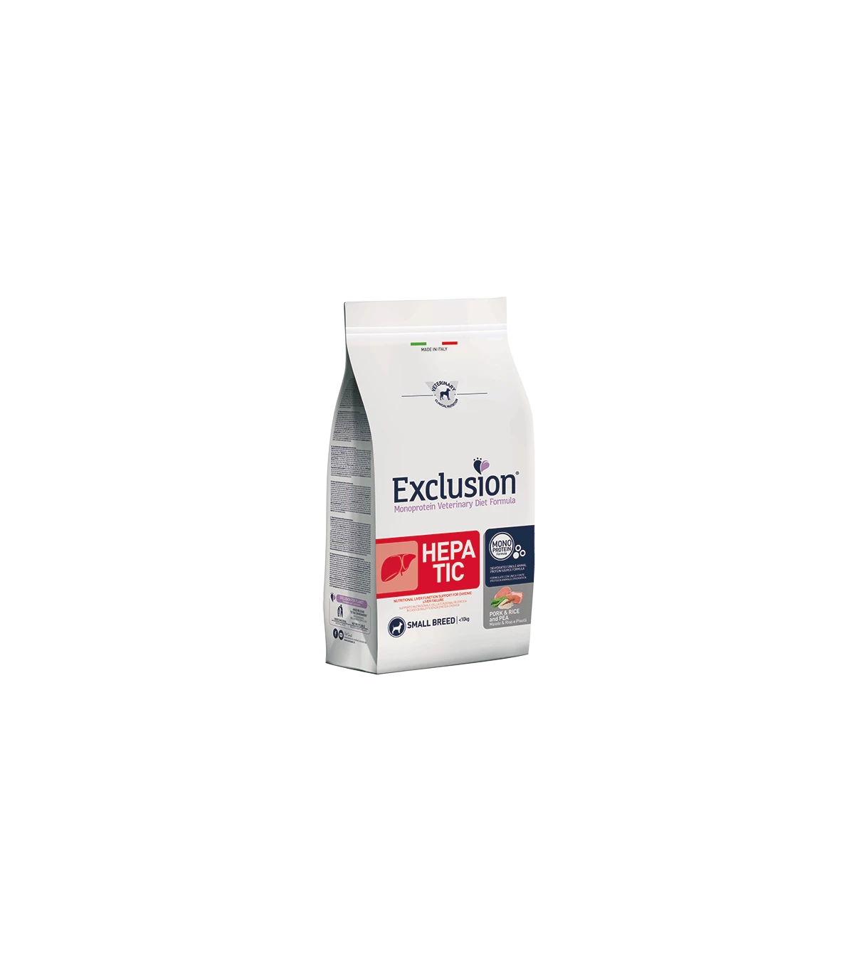 Exclusion Diet Formula Hepatic Maiale Riso E Piselli Small Breed 2 Kg