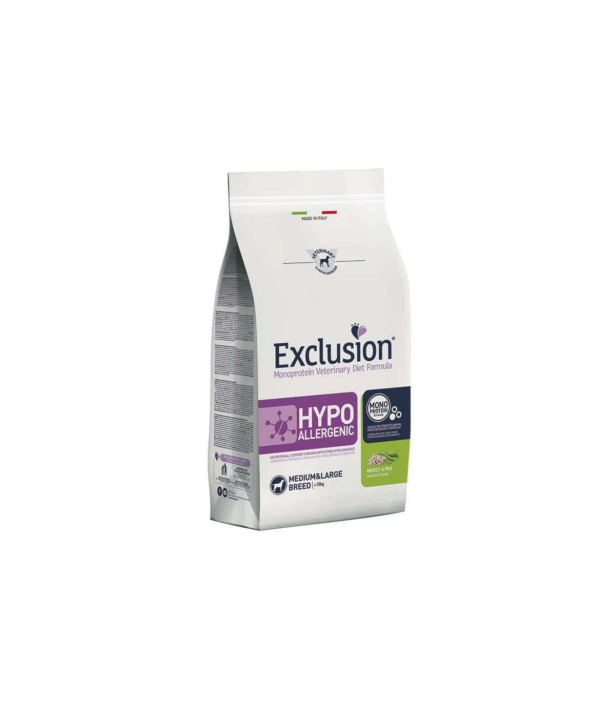 Exclusion Diet Formula Hypoallergenic Insect E Piselli Medio Large 12 Kg