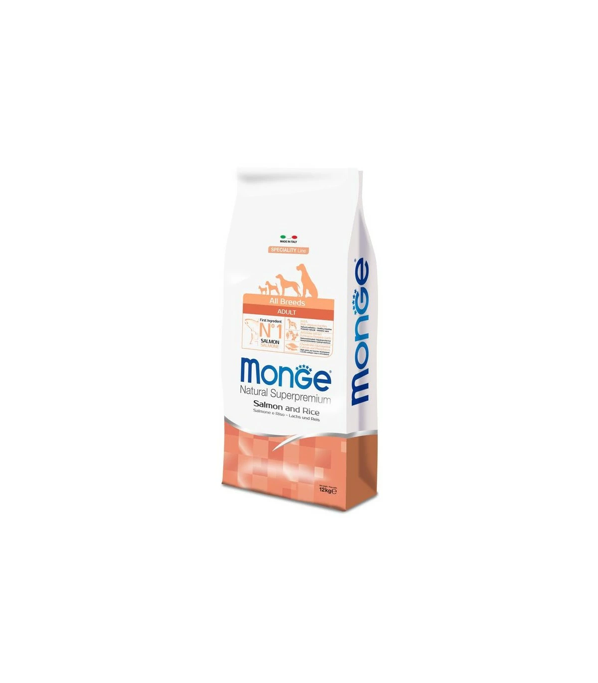 Monge Cane Adult All Breeds Salmone E Riso 12 Kg
