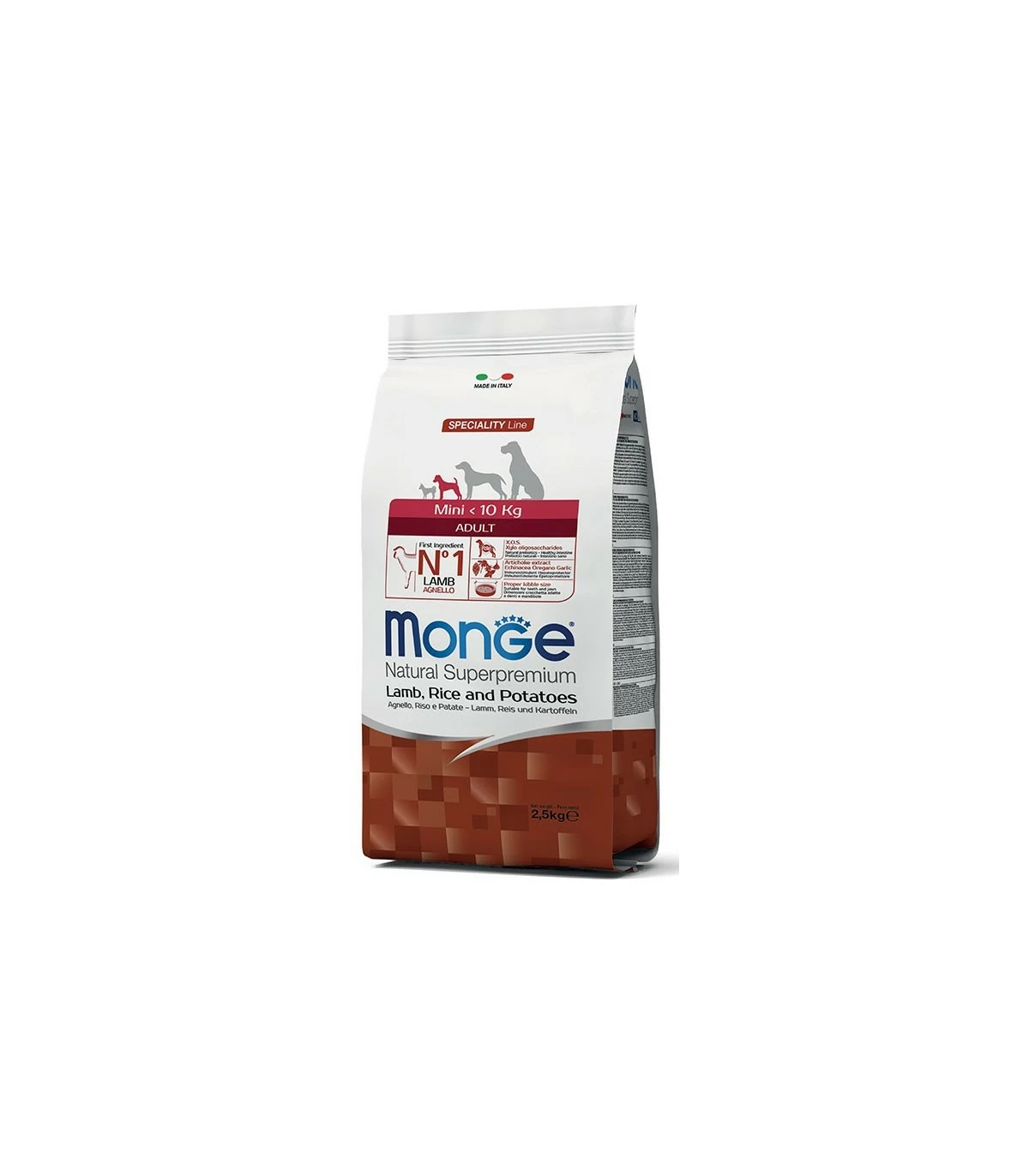 Monge Cane Mini Adult Agnello Riso E Patate 7,5 Kg