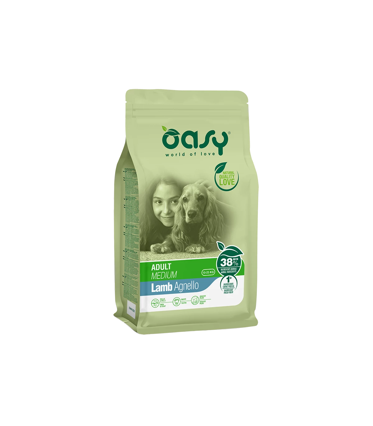 Oasy Cane Adult Medium Agnello 3 Kg
