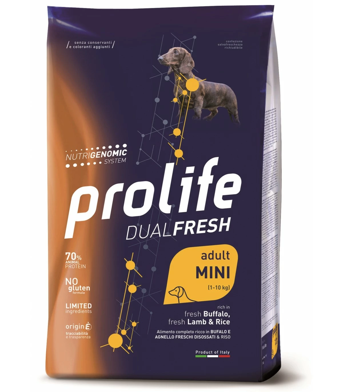 Prolife Cane Dualfresh Adult Bufalo Agnello & Riso Mini 2 Kg