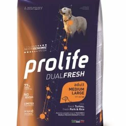 Prolife Cane Dualfresh Adult Tacchino Maiale & Riso Medium Large 2,5 Kg