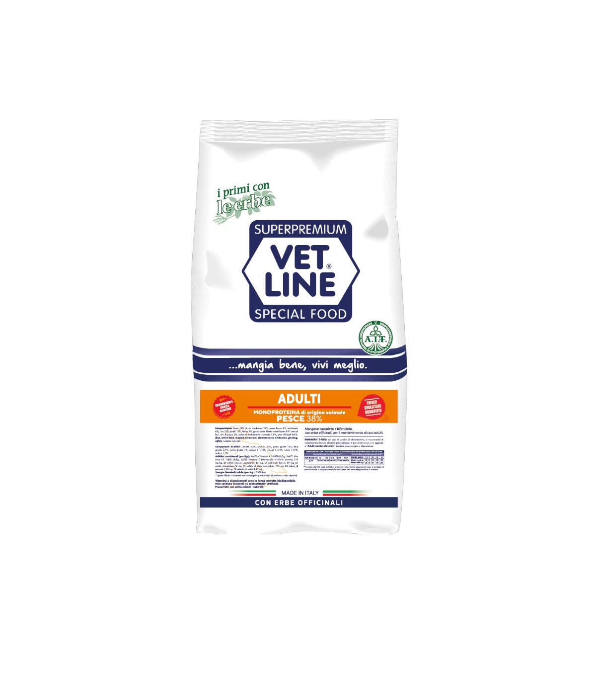 Vet Line Cane Adulto Pesce 12,5 Kg