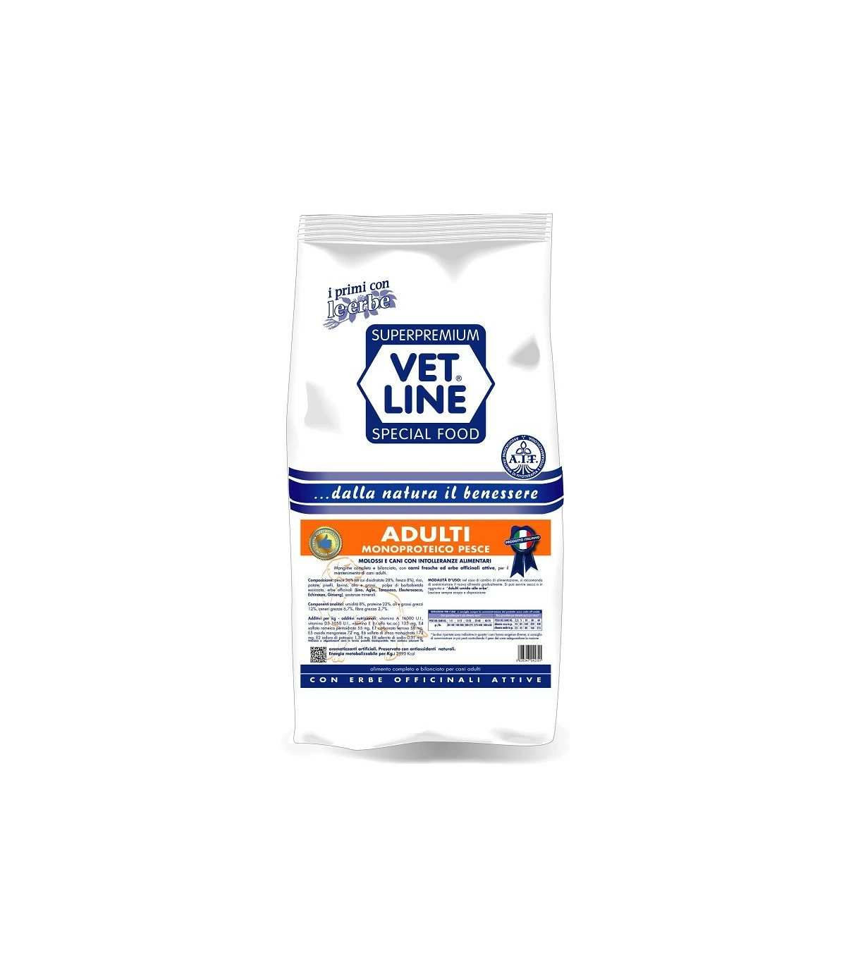 Vet Line Cane Adulto Pesce 3 Kg